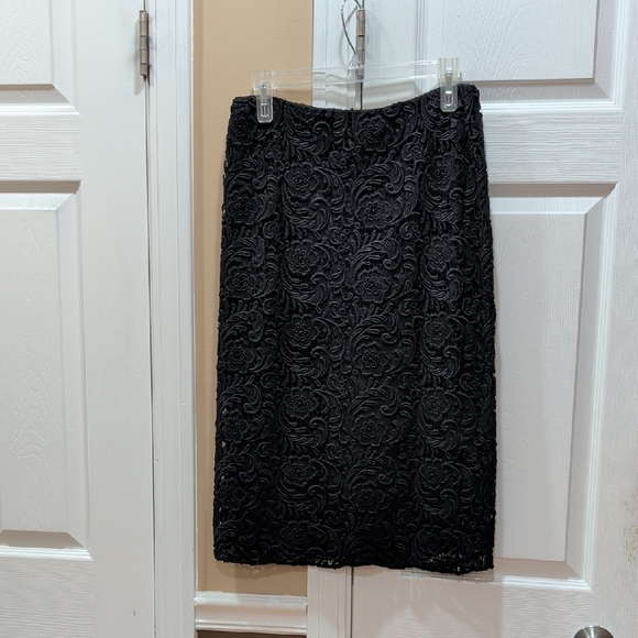 Prada Black Lace Design Top & Skirt - Picture 8 of 12
